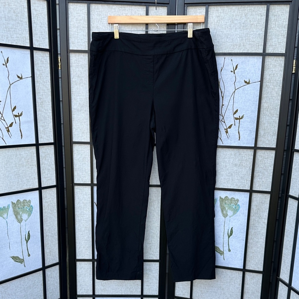 Hilary Radley Elegant Black Straight Leg Trousers